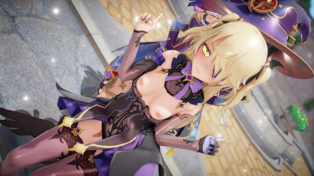 フィッシュル　おっぱい
シトラリ、モナ、フィッシュル、神里綾華(原神)でGIRL-CRUSH  Oppa, Do you trust me　000MMD